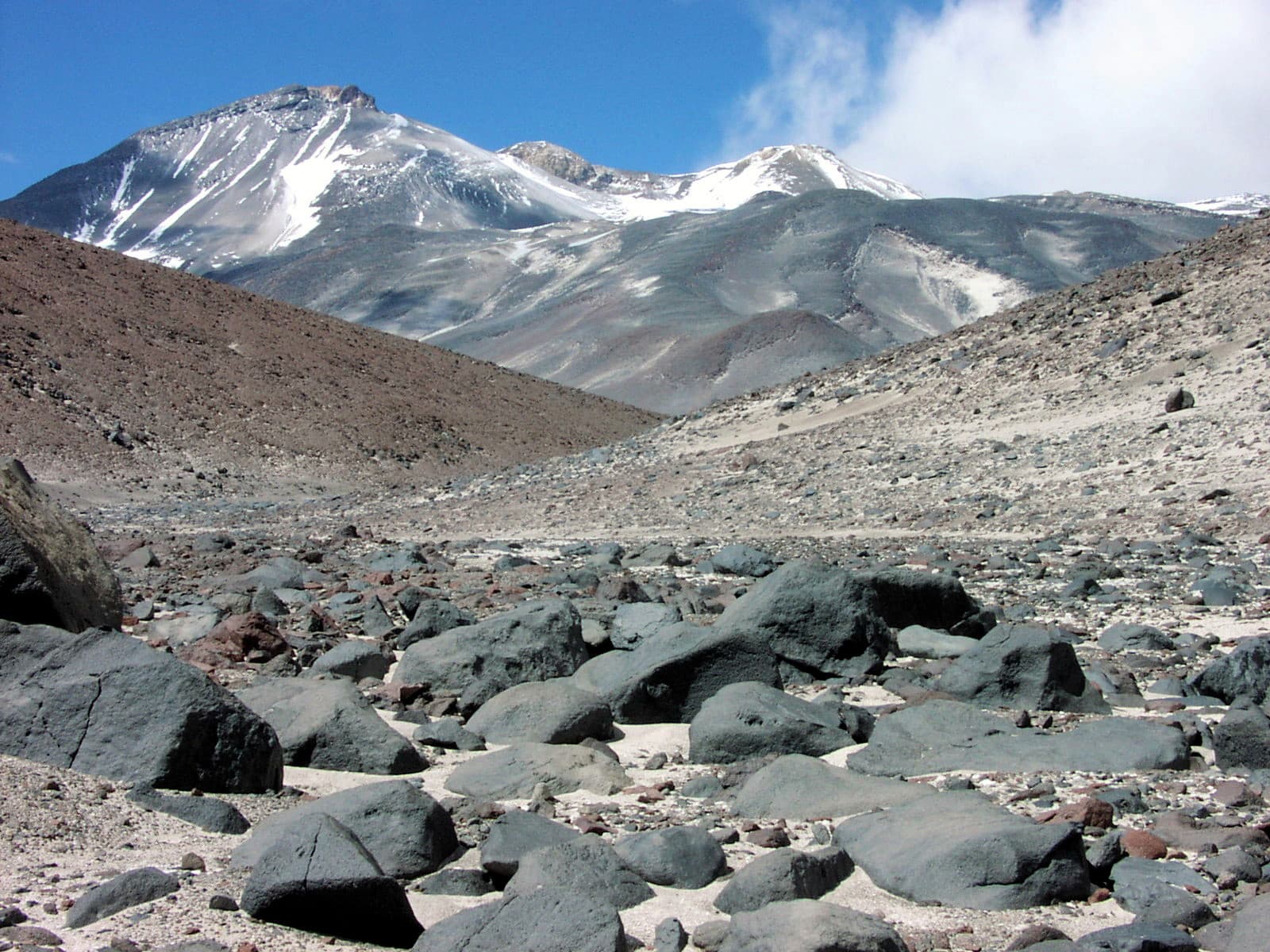 Boulder field below Ojos del Salado