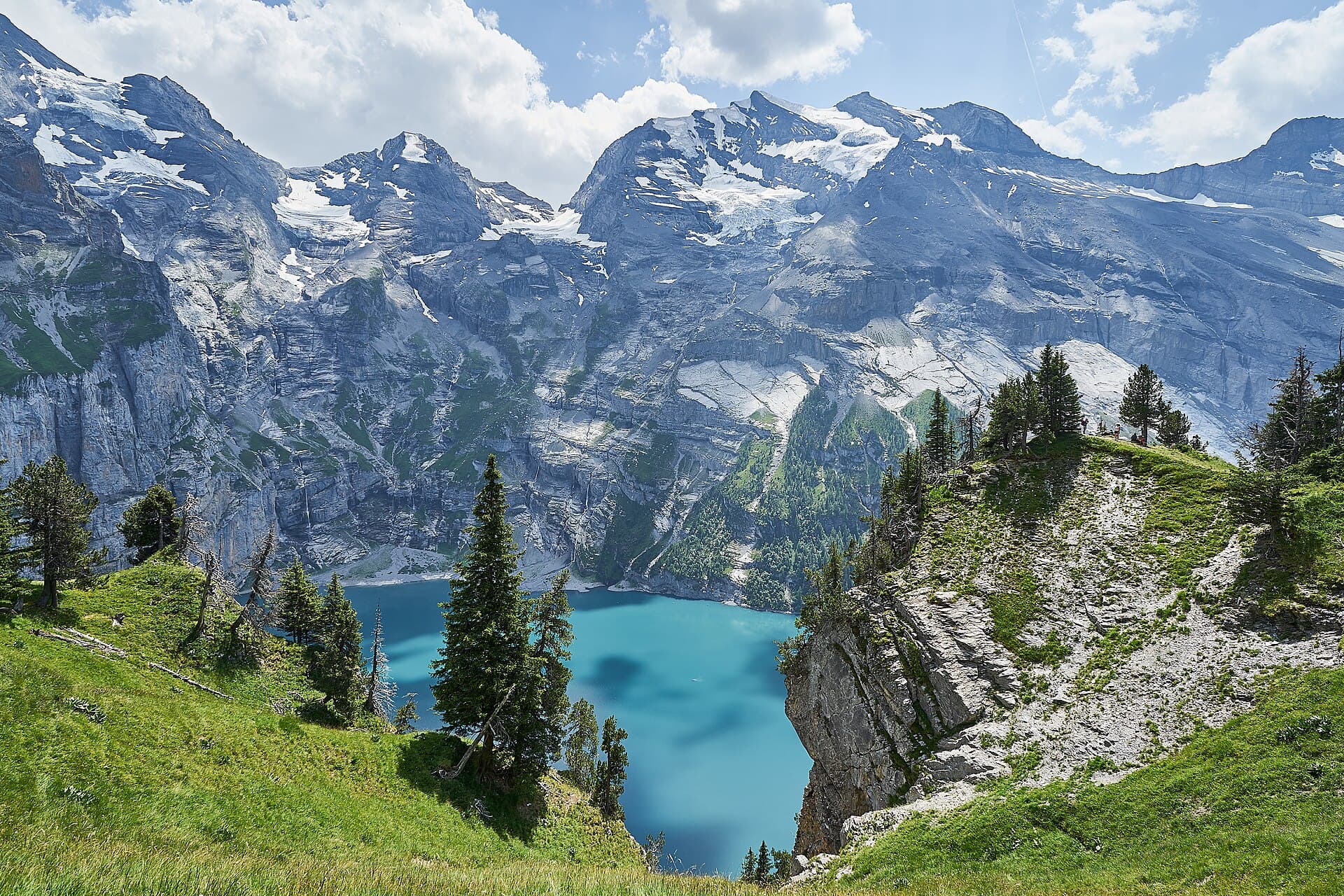 The Oeschinensee below the Bluemlisalp, Kandersteg
