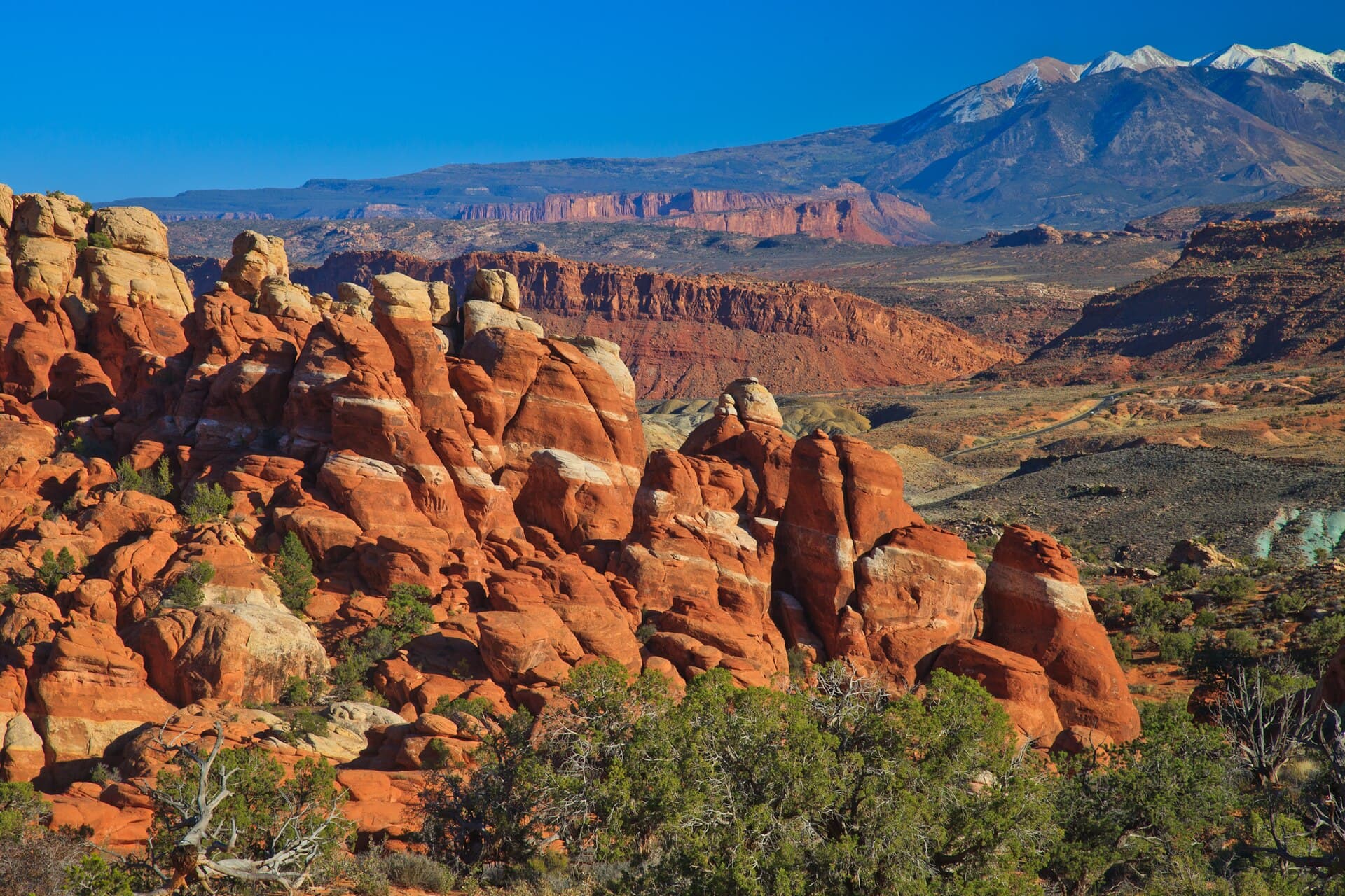 The sandstone fins of the Fiery Furnace, Arches National Park