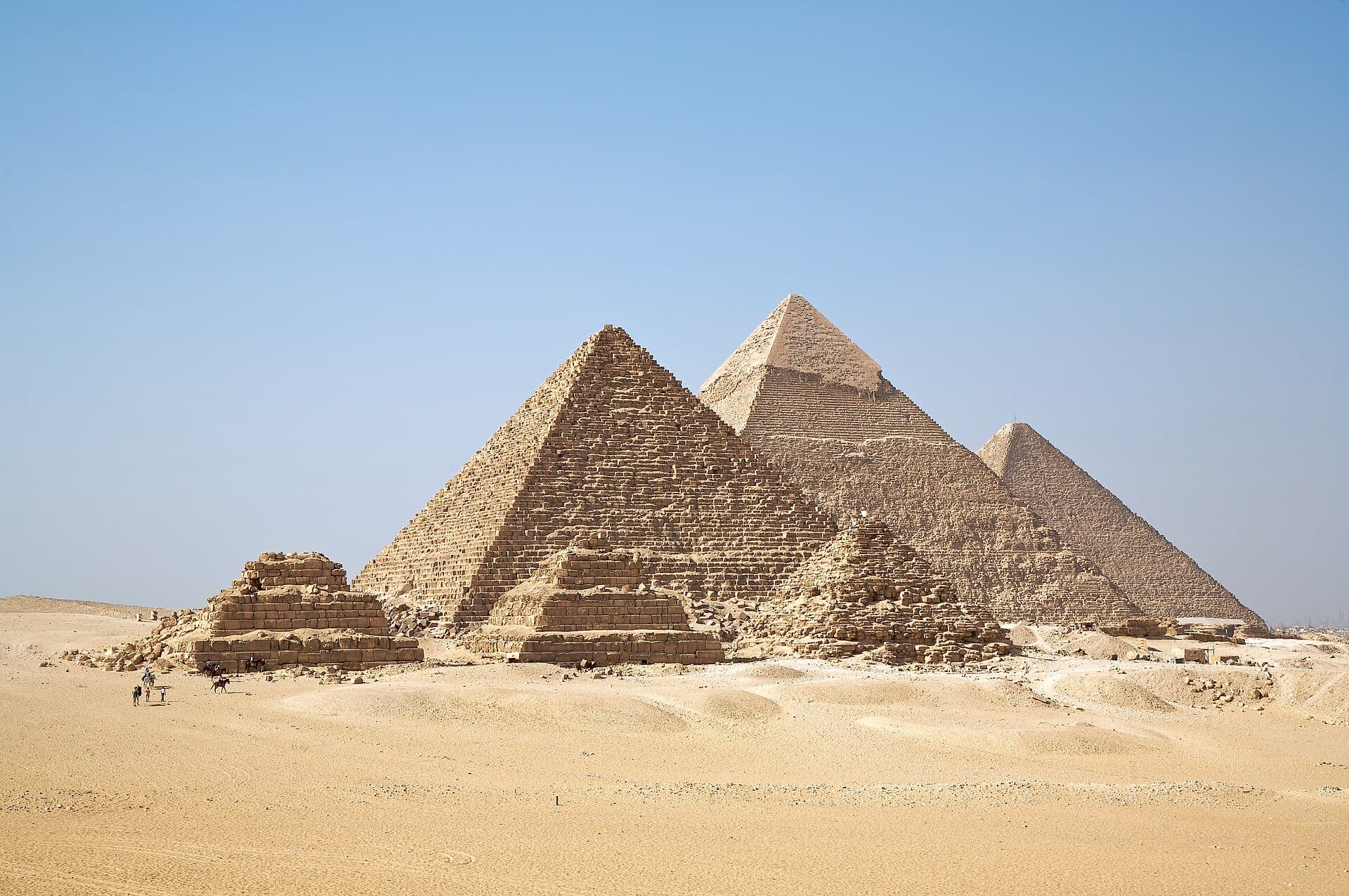 The three pyramids of Giza