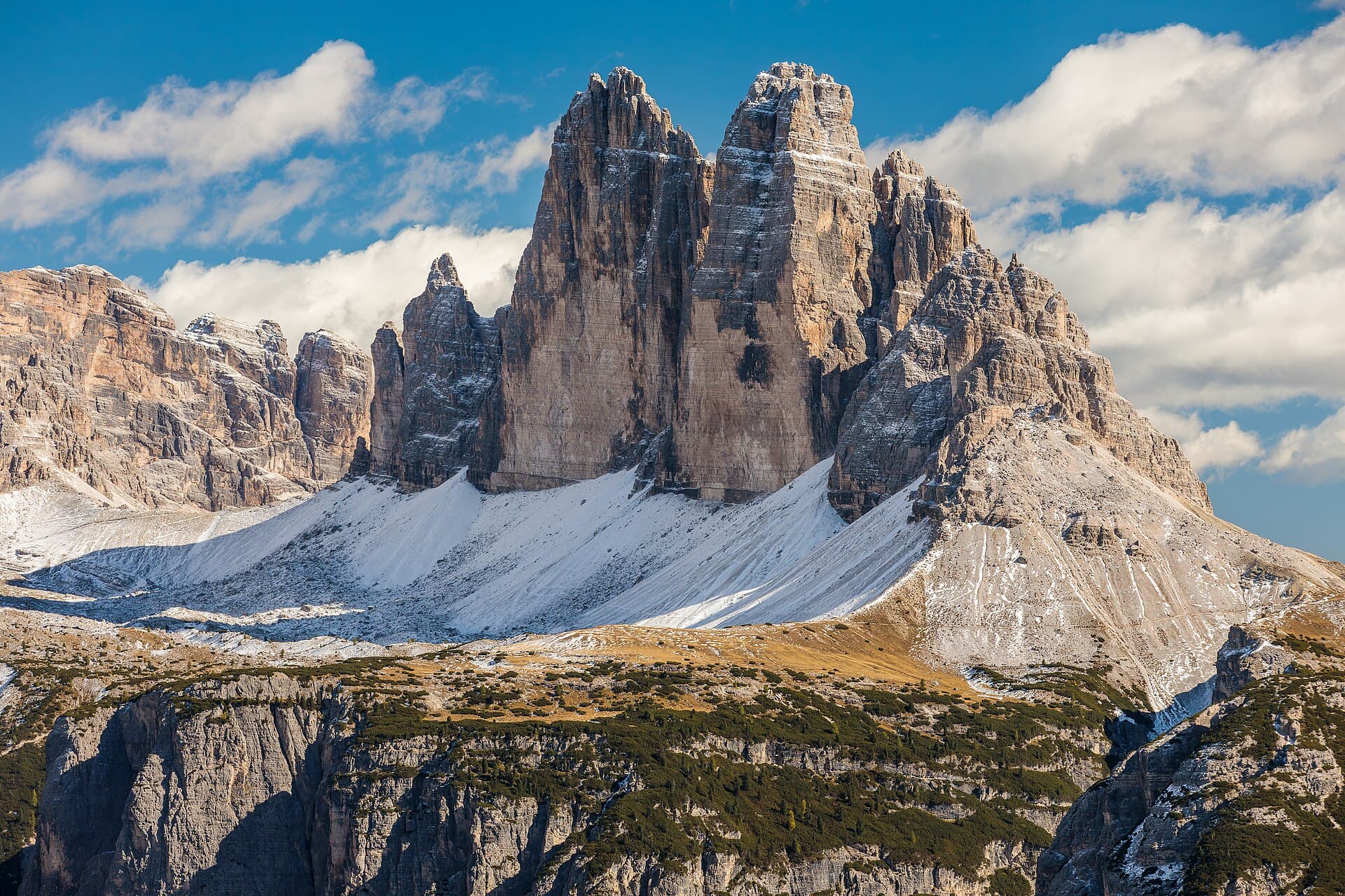 The Tre Cime di Lavaredo from Monte Specie