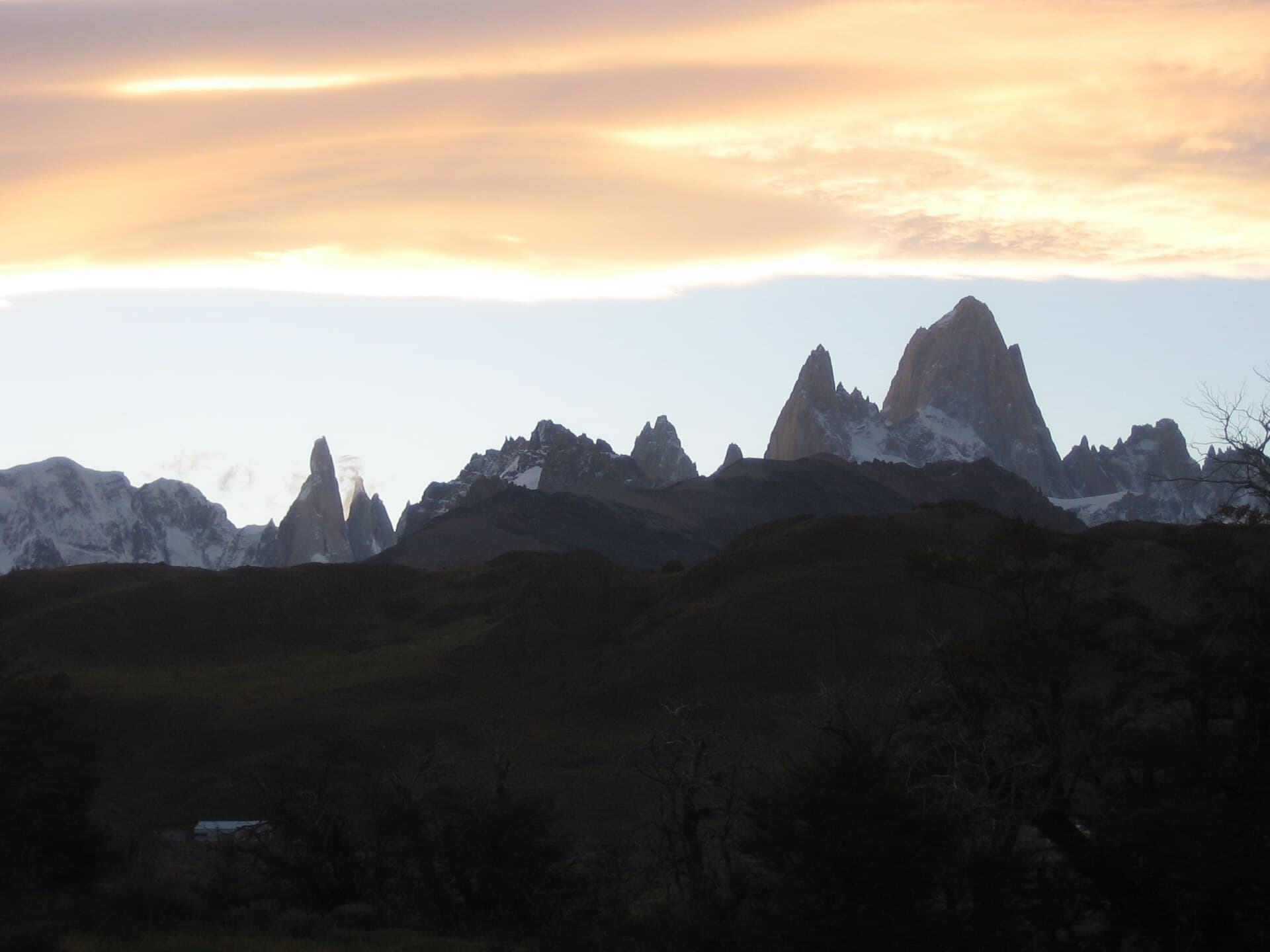 Fitz Roy and Cerro Torre at dusk