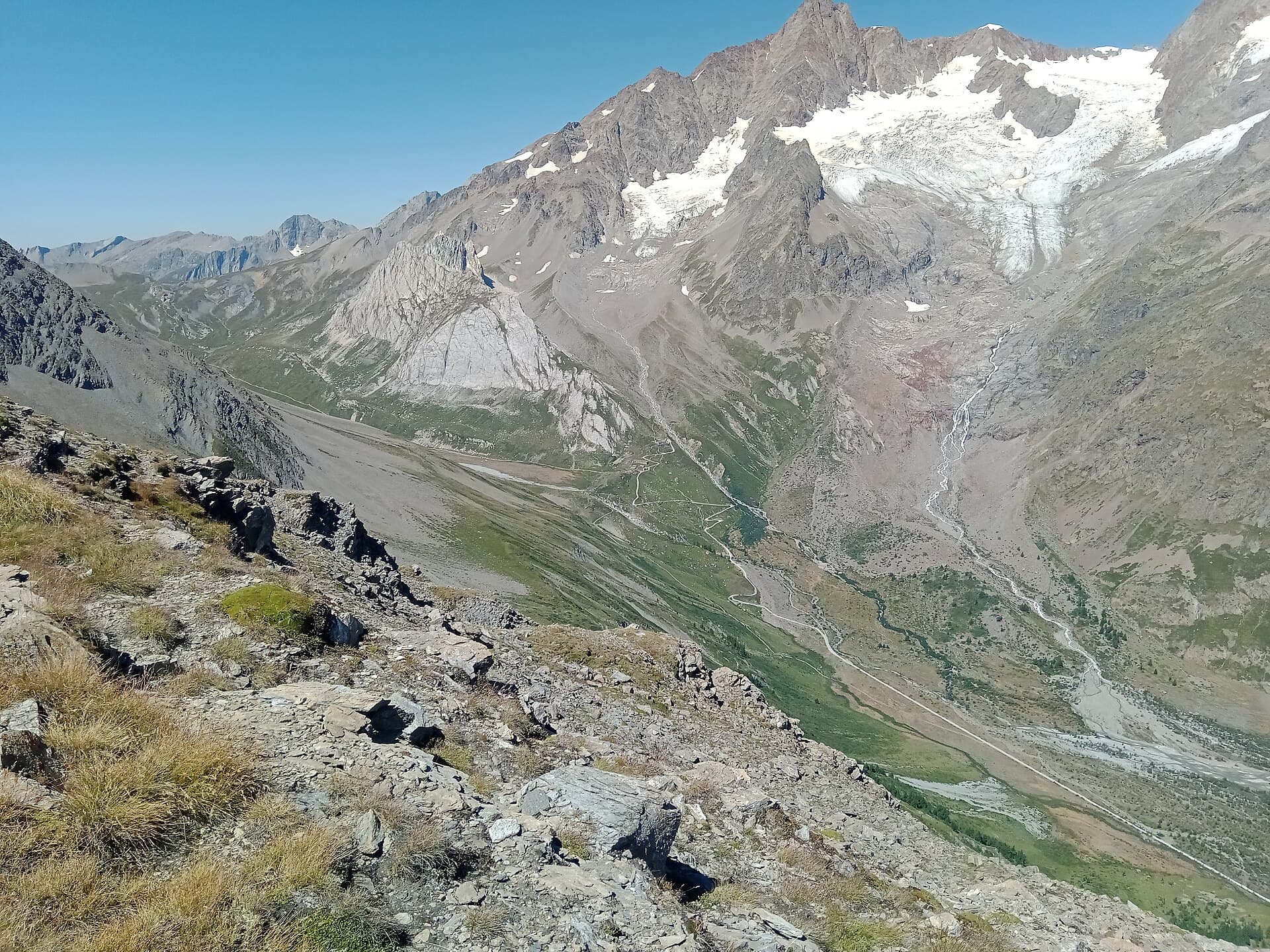 Refuge Elisabetta below the Col du Mont Fortin, Italian side of the TMB