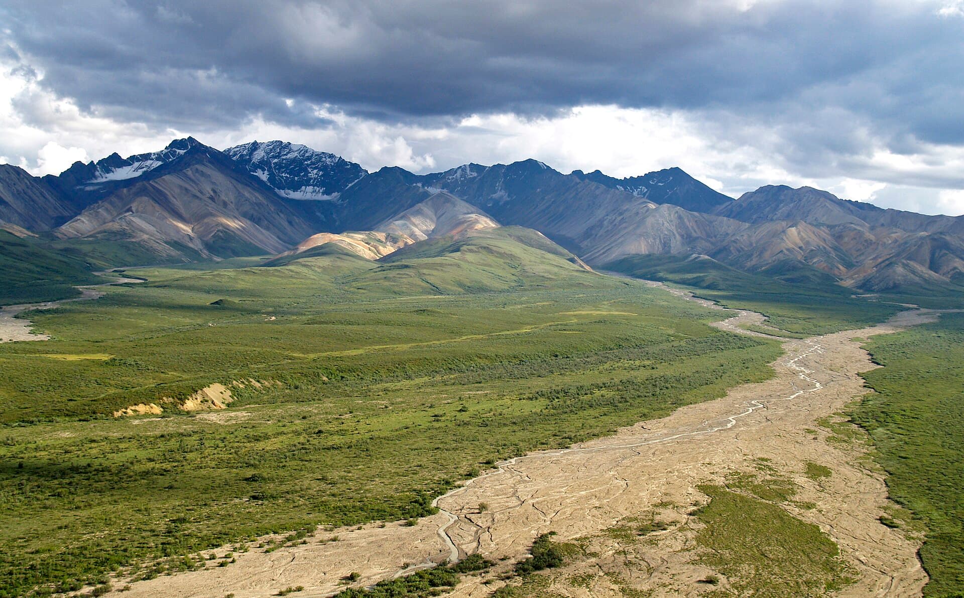 Braided streams in the Alaska Range, Denali National Park